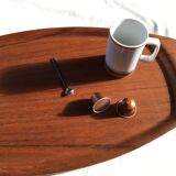 Scandinavian 60s teak veneer tray