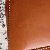 Chaise en acajou et cuir de style Consulat-Empire