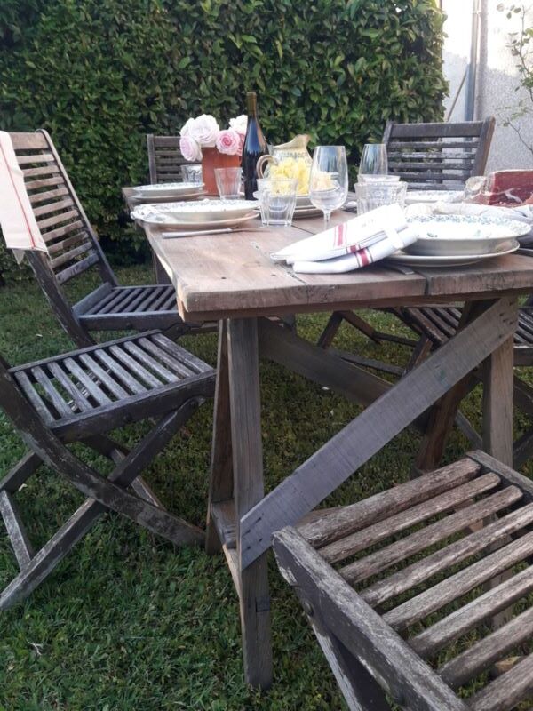 table tréteaux 2m atelier campagne ancienne