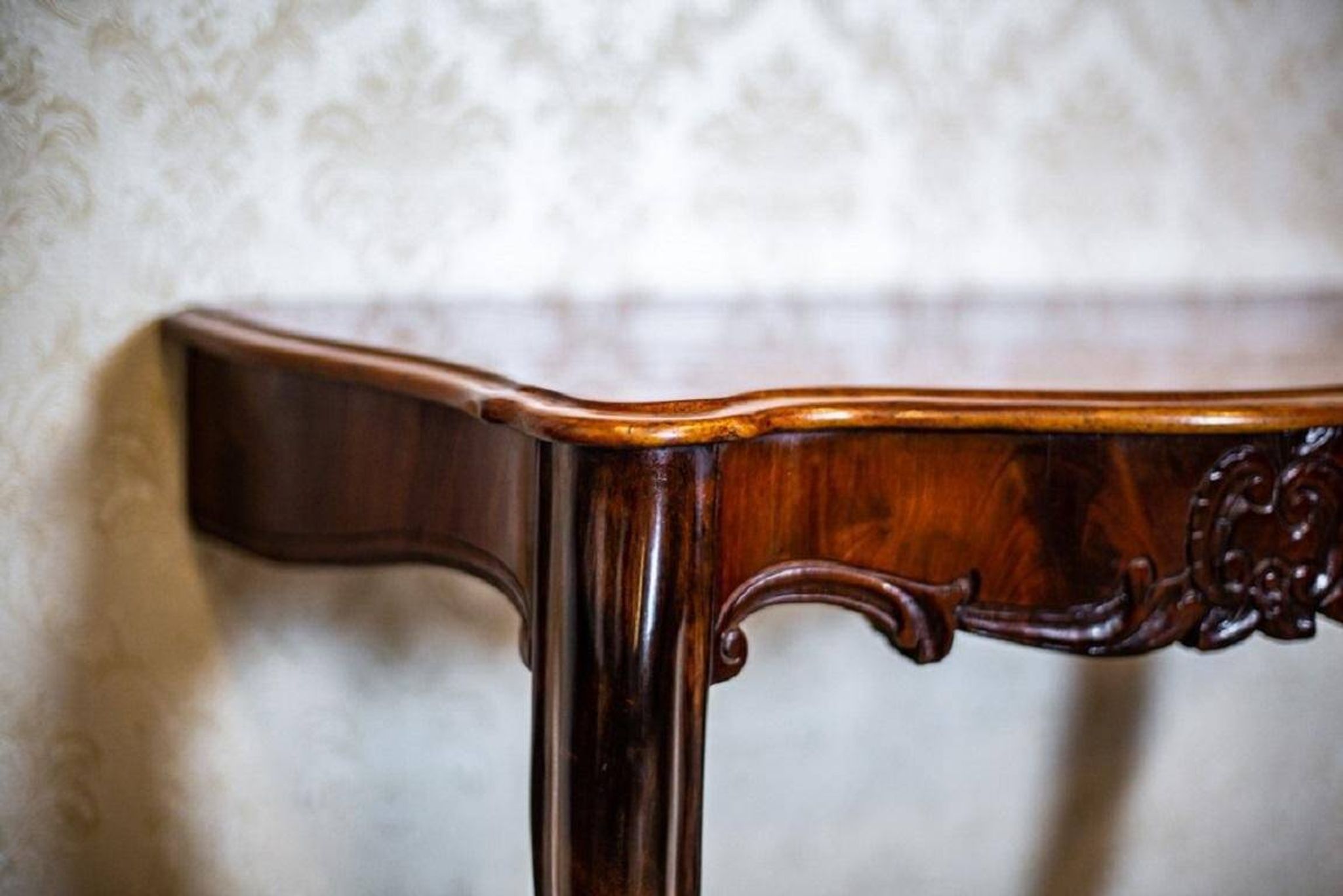 Set of Antique Louis Philippe Mirror and Console Table, 1890s