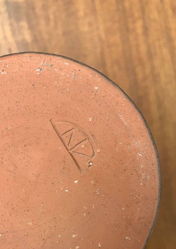 Brutalist mid-century studio pottery vase by Johannes Lessmann for Keramische Werkstatt Margaretenhöhe, Essen.