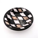 Ceramic checkerboard pocket emptier by Robert Picault, Vallauris