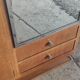 Art deco cabinet 3 doors 4 drawers in place of walnut