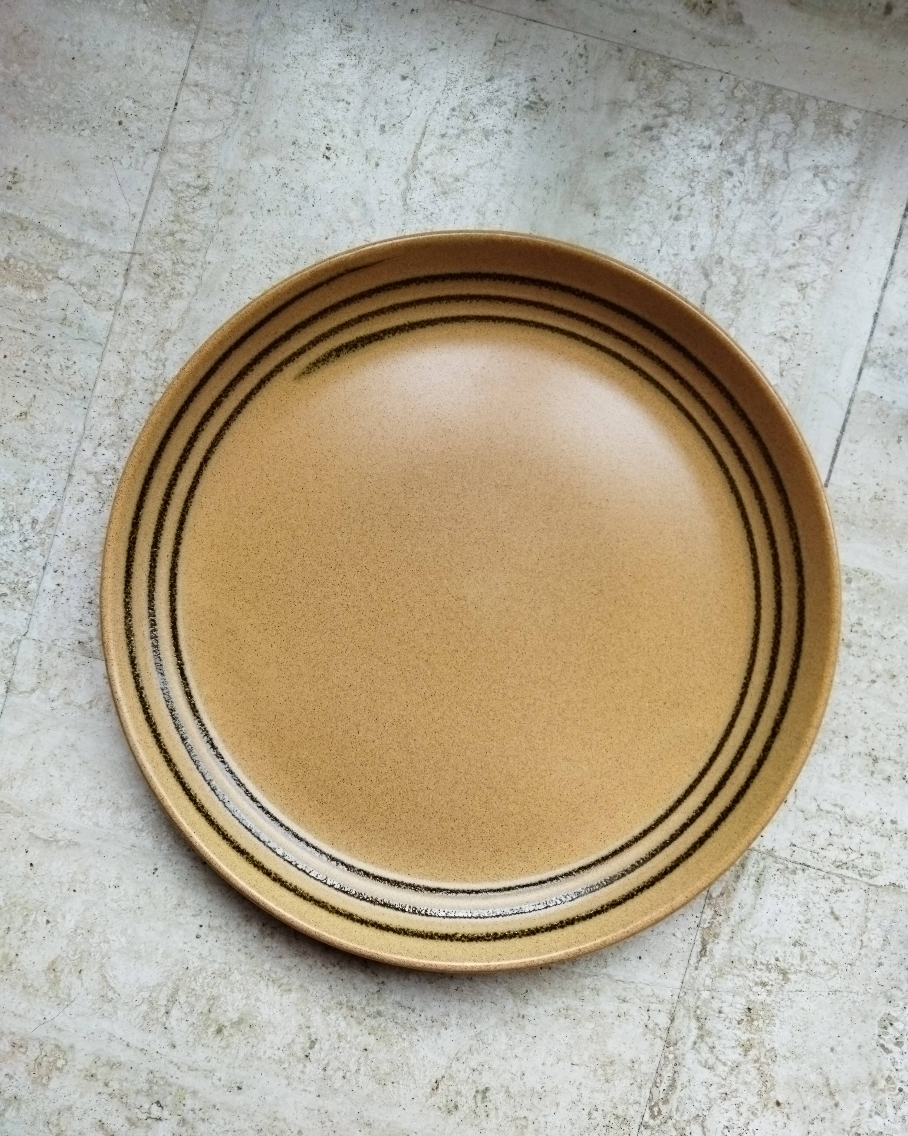 Sarreguemines round dish "Chaumière"