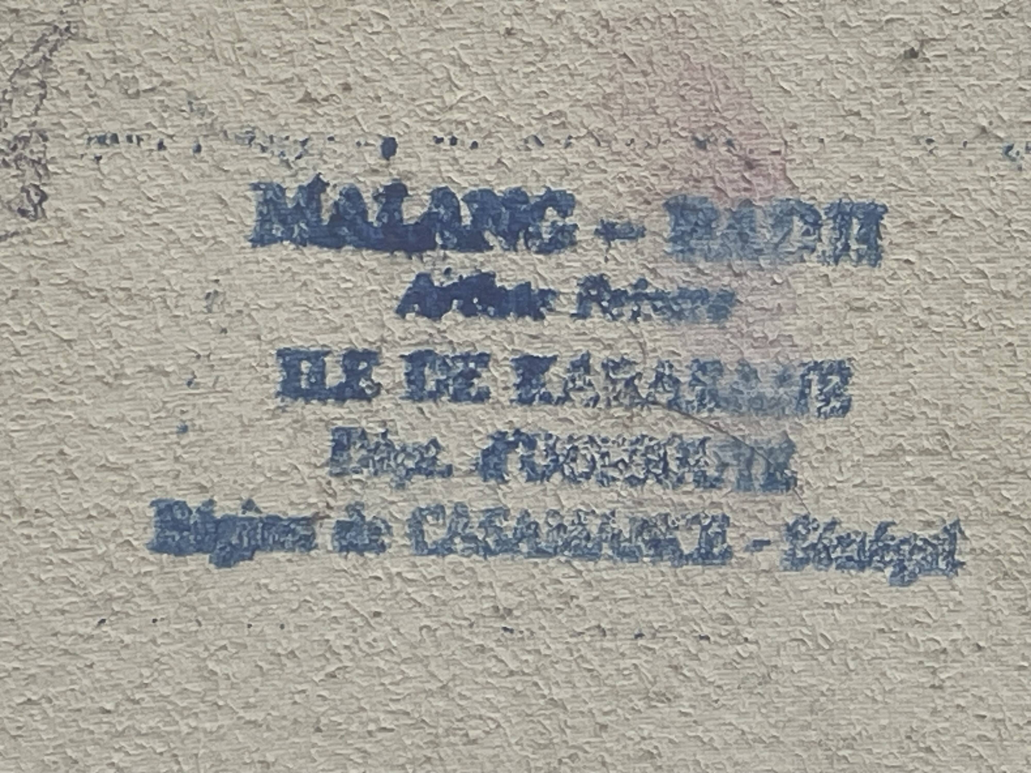 Oil or acrylic on canvas, signed Badji Malang