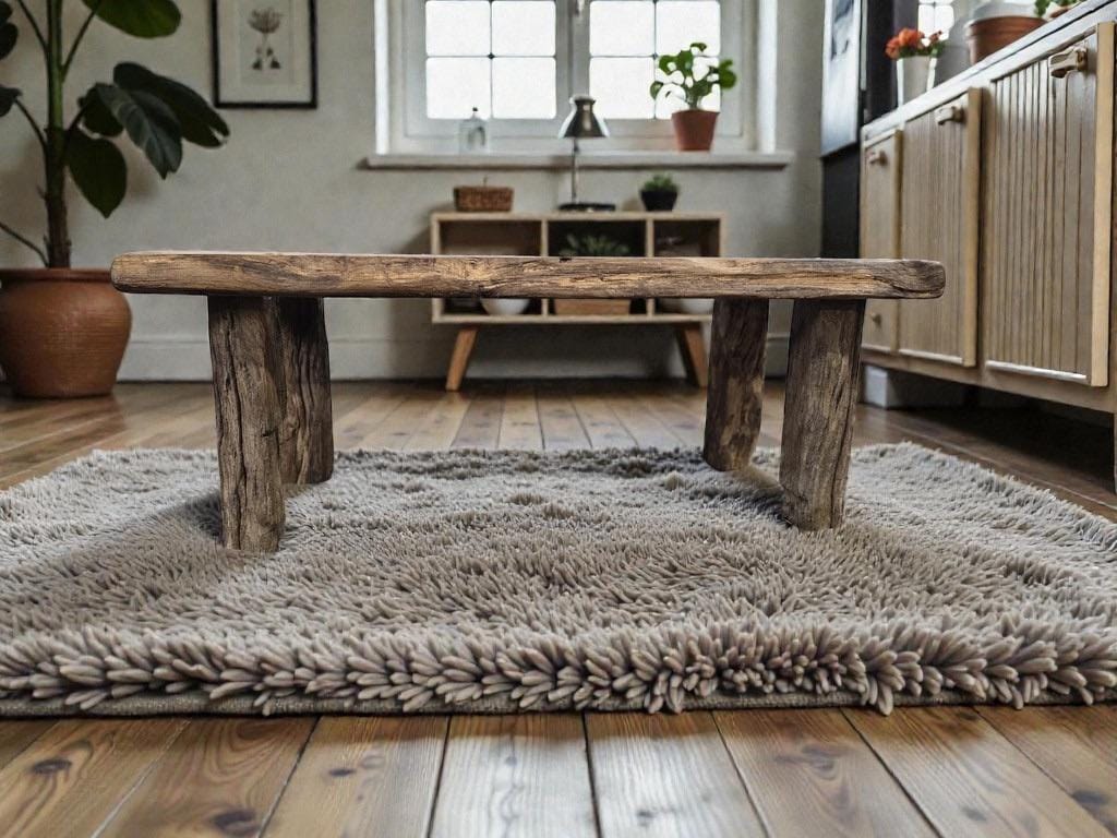 Vintage coffee table in sturdy wood / coffee table