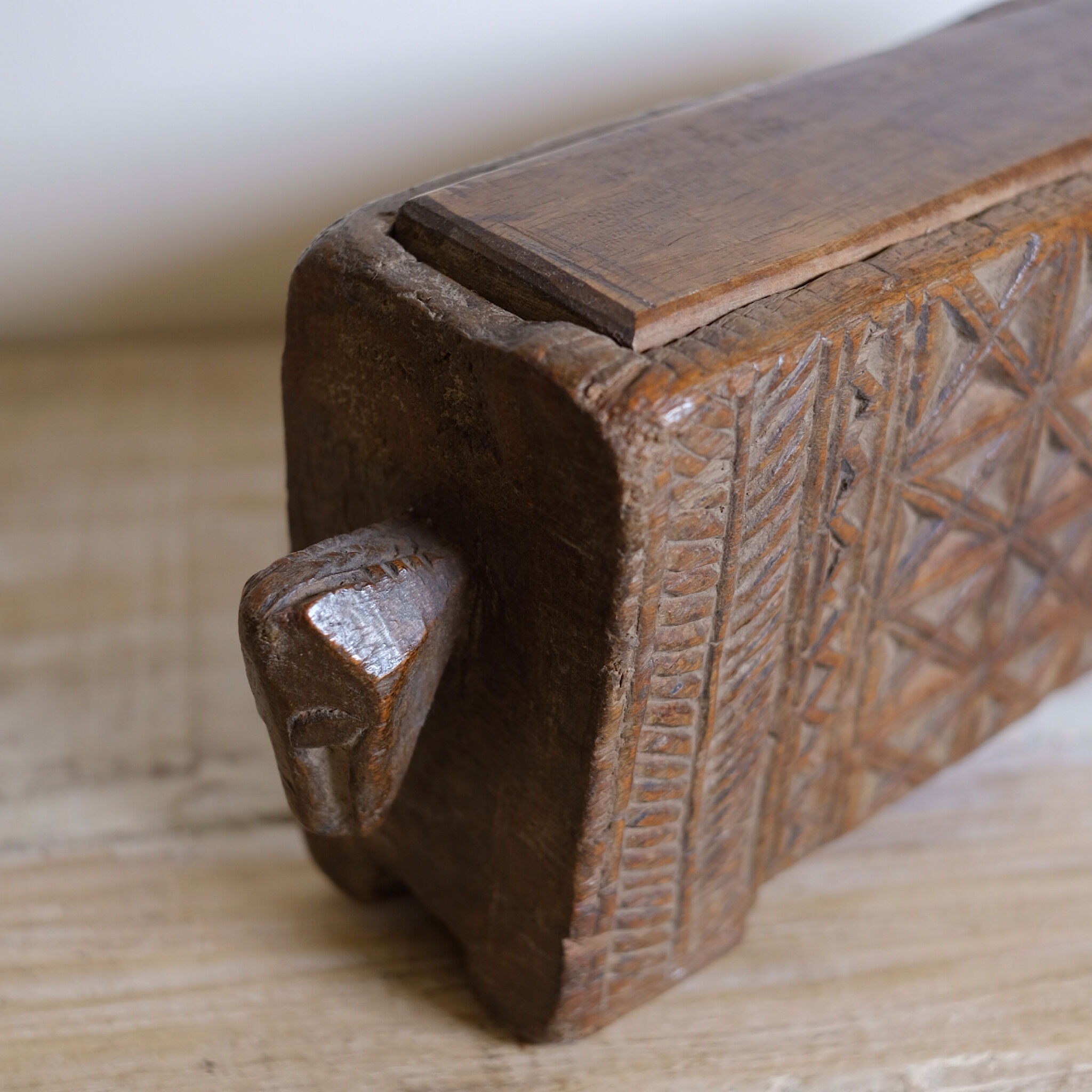 Old wooden spice box