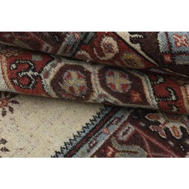 1970s Vintage Turkish Oushak Handmade Wool Cotton Red Runner Rug 78x307