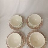 4 Mason's Autumn Trellis Porcelain Teacups & Saucers