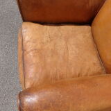 Leather club armchair