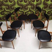 6 Vintage Unicorn Baumann Chairs 1960
