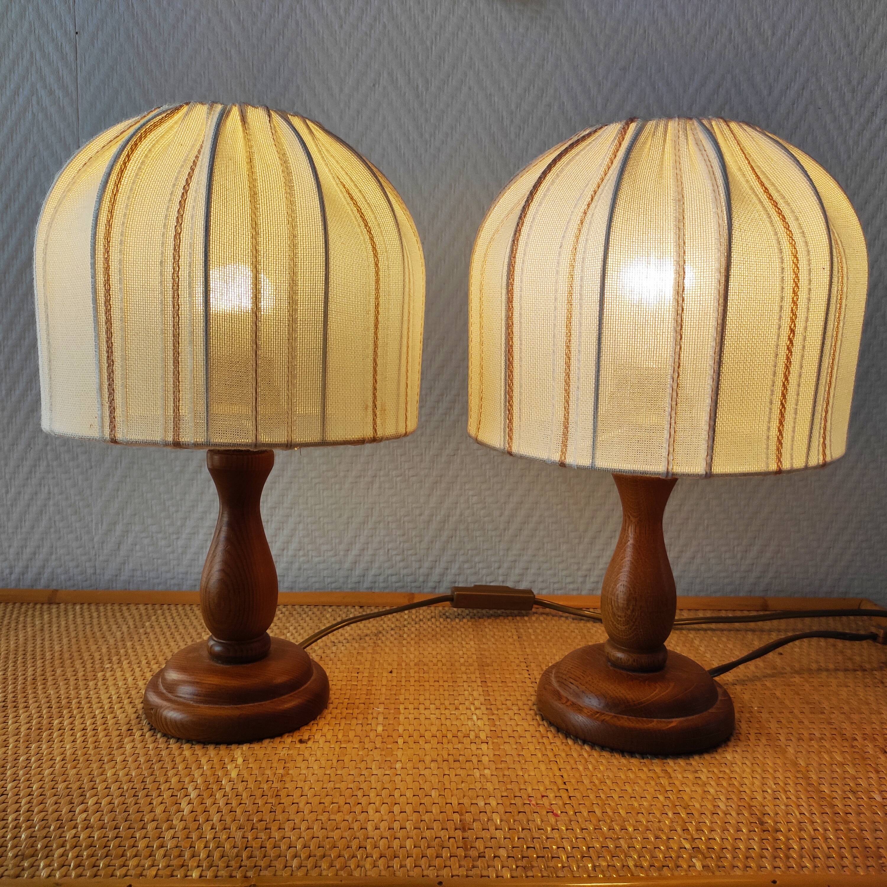 Paire de lampes de chevet de style scandinave, 1990