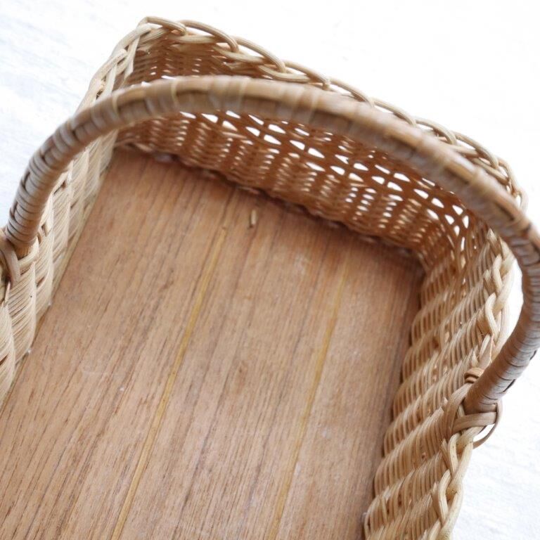 Wooden bottom basket