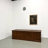 Very large old oak trading counter, XXL format