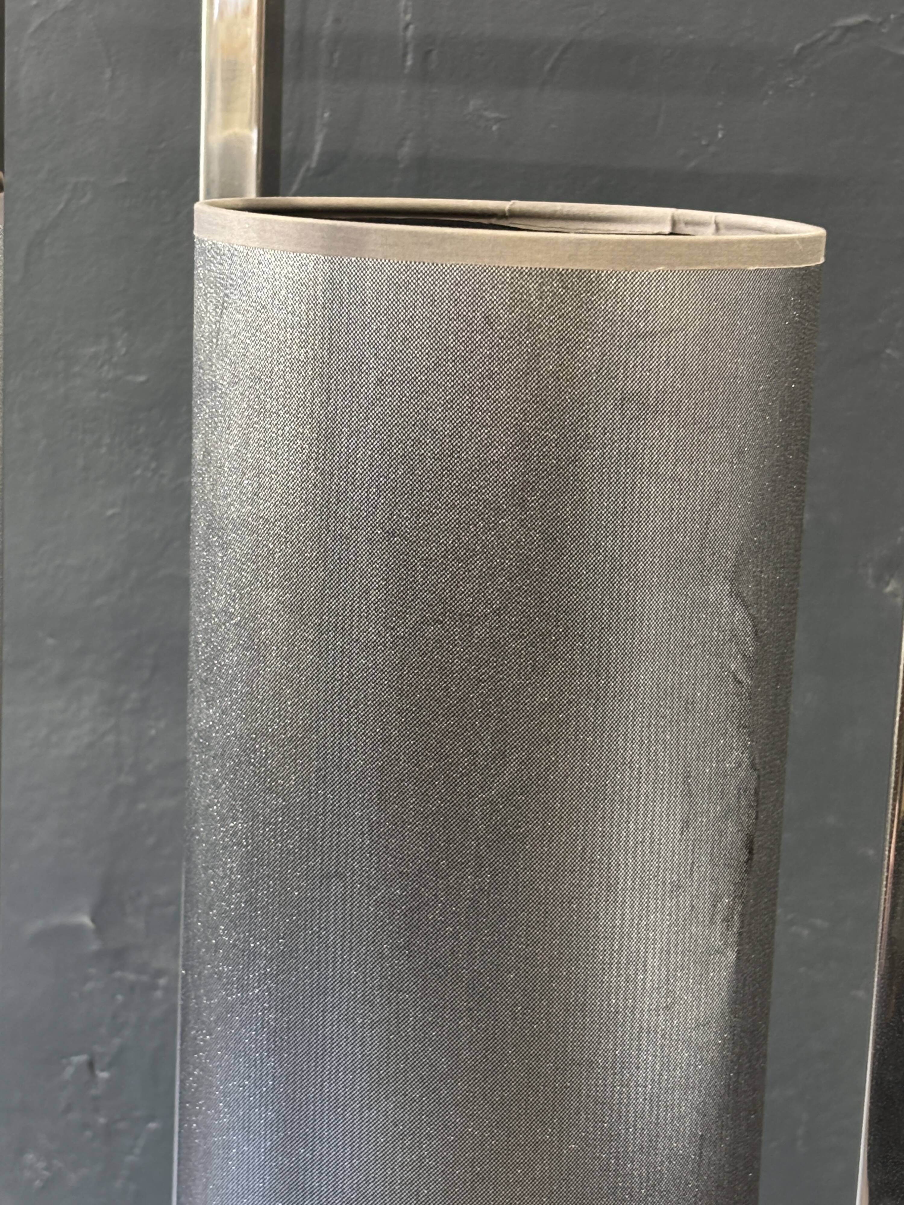 Vintage 80s chrome design floor lamp