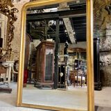 Fireplace mirror gilded wood louis philippe xix century 1m75 x 1m21
