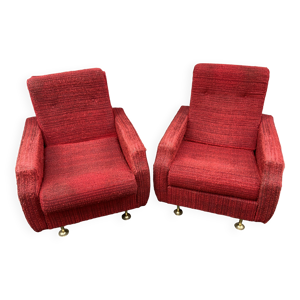 Paire de fauteuils vintage