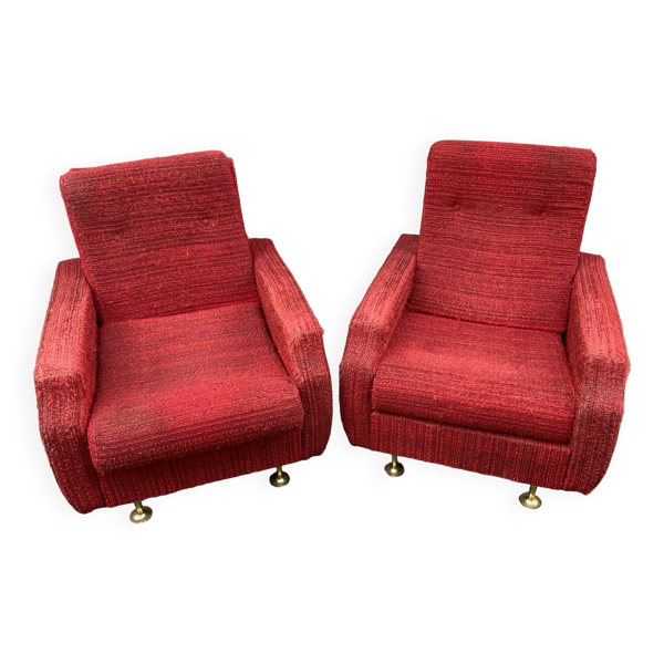 paire de fauteuils vintage 60s