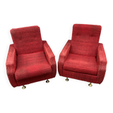 pair of vintage 60s armchairs