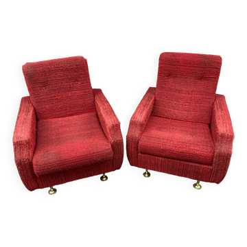 pair of vintage 60s armchairs