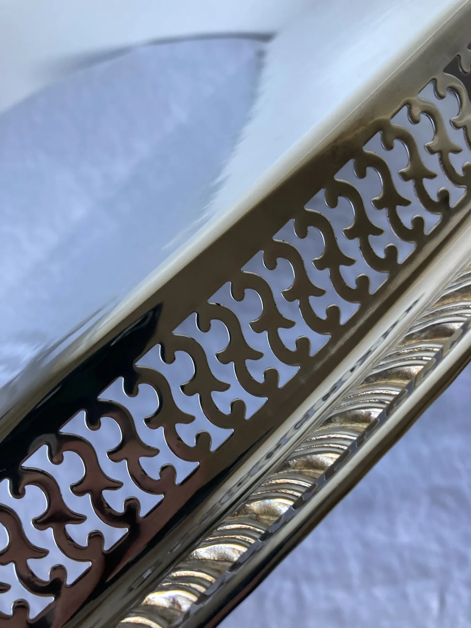 Silver-plated serving tray
