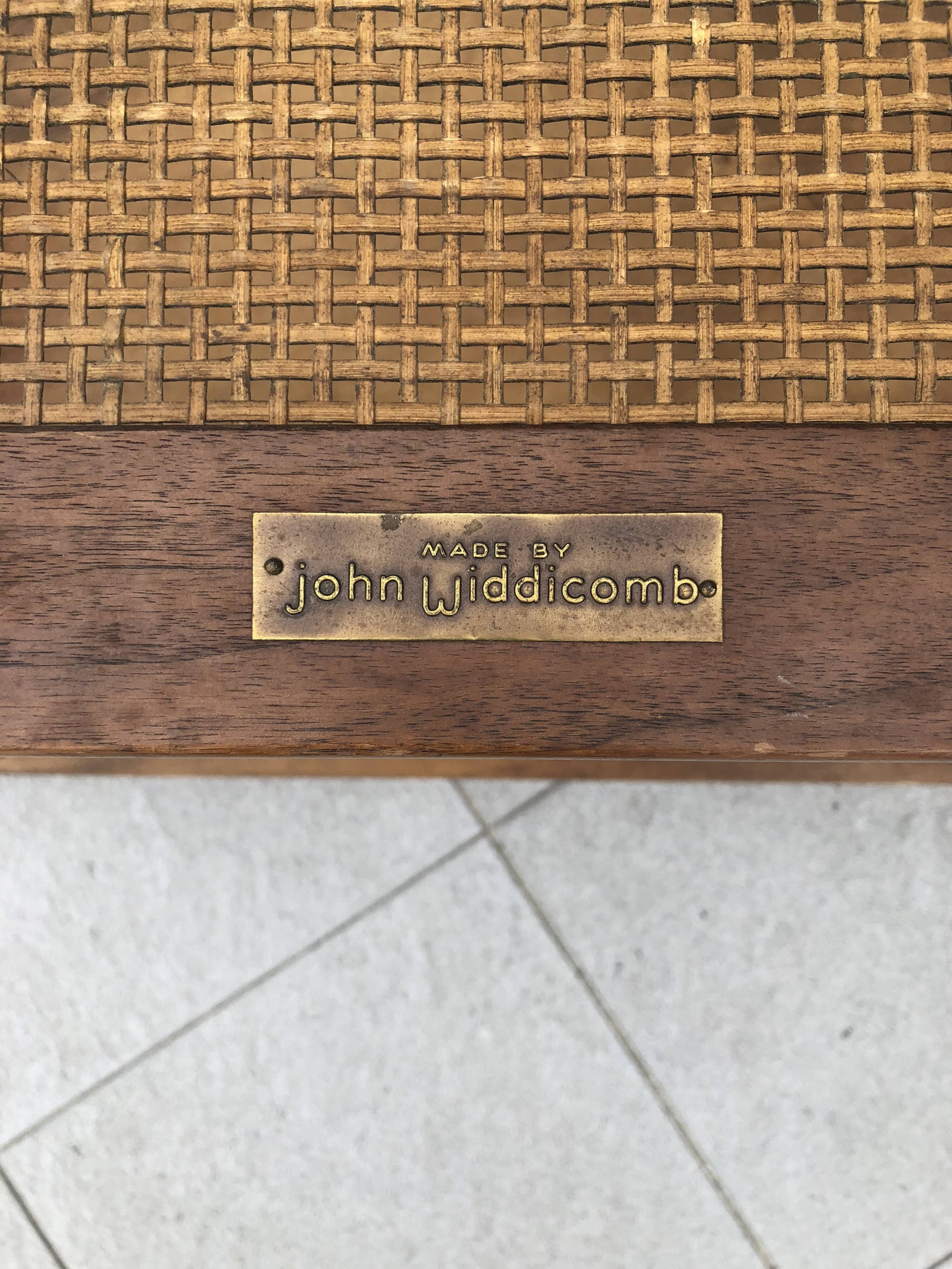 Natural wood coffee table by John Widdicomb 1960