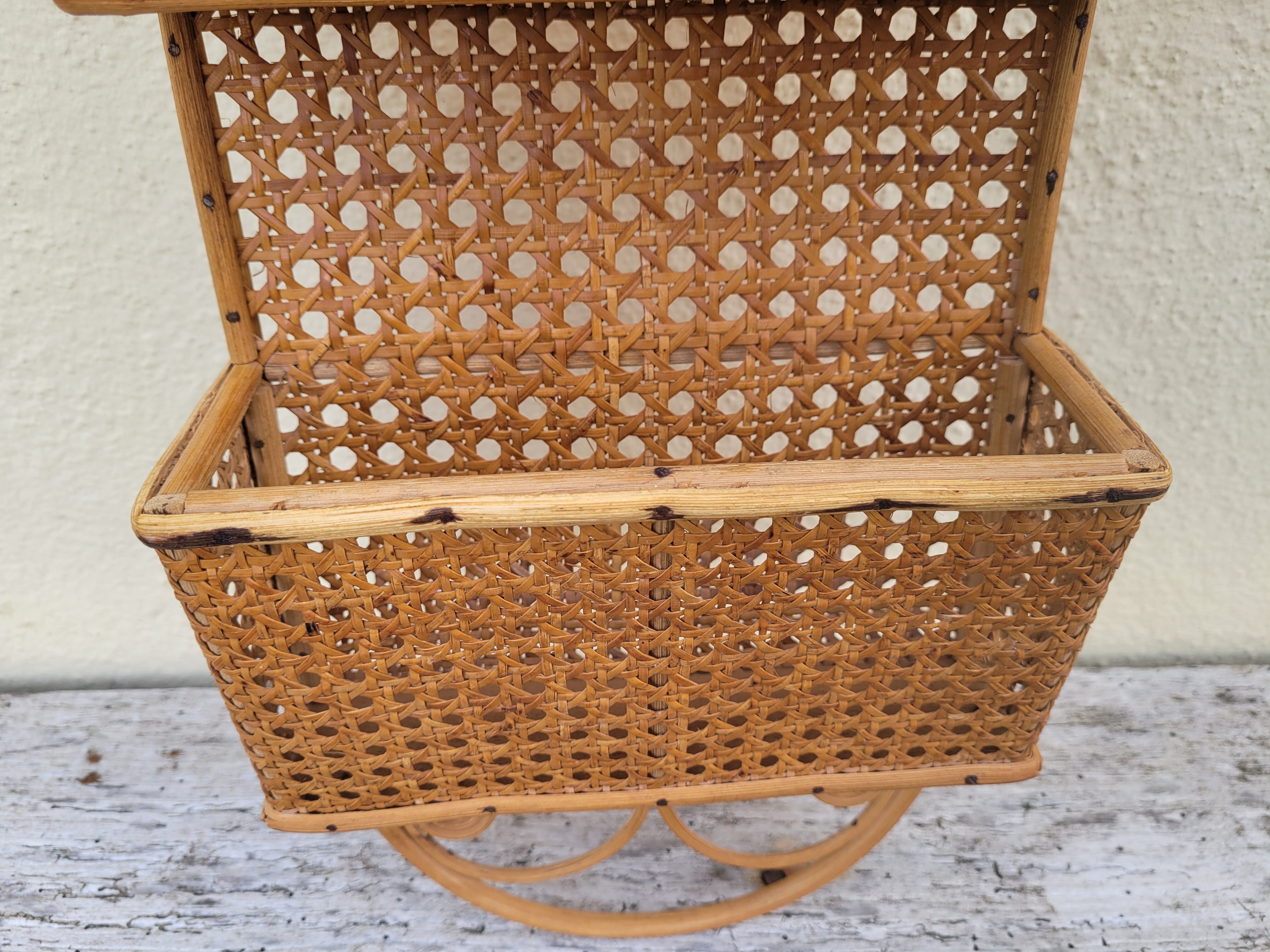 Rattan mail rack and canning