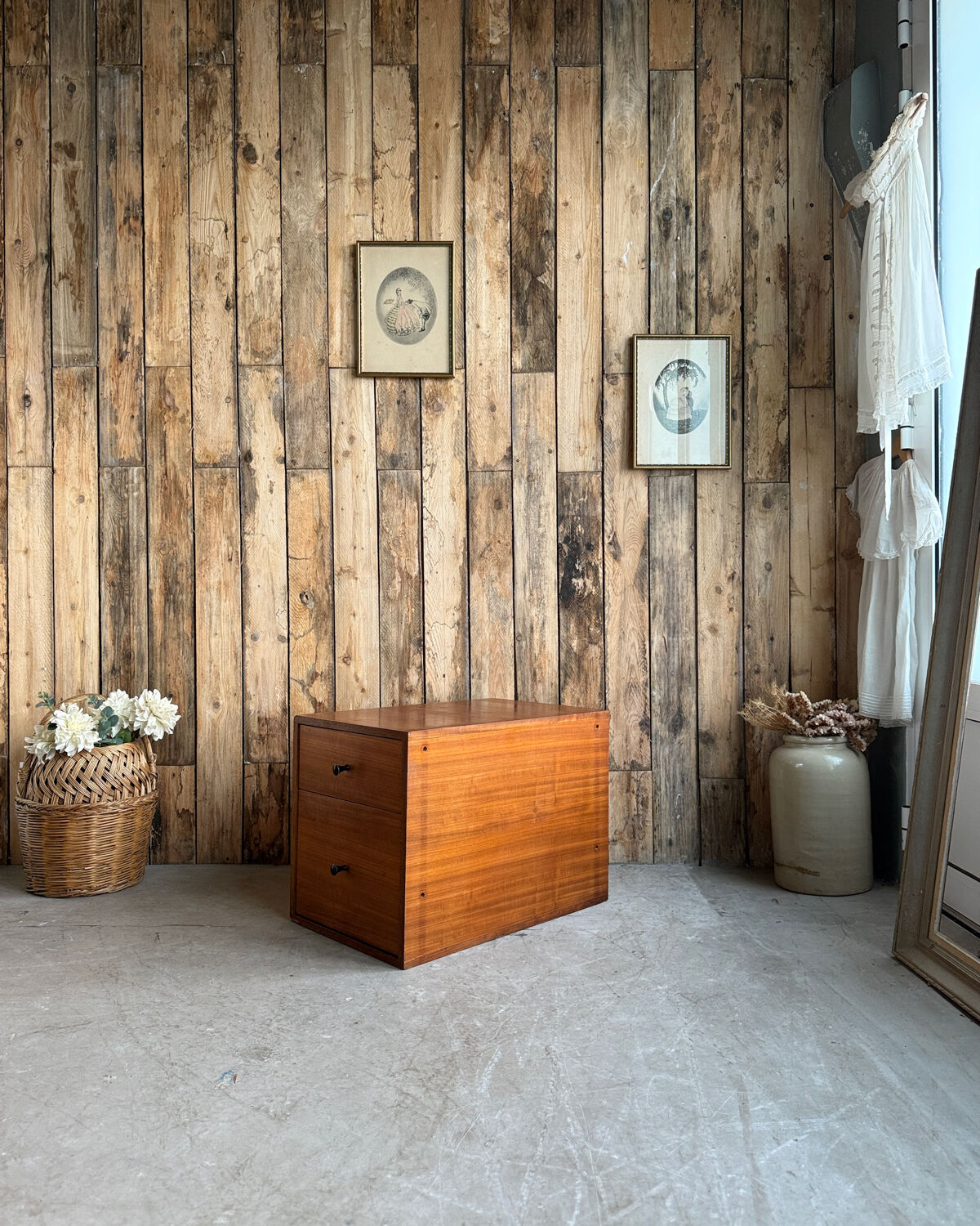 Trio of vintage chests of drawers