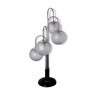 Art-deco chrome lamp, 4 globes, 1960