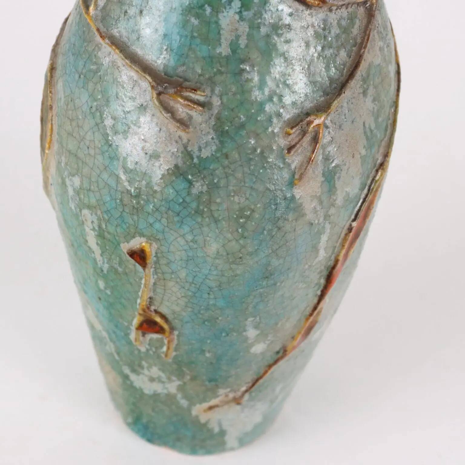Terracotta vase C. Zauli, Italy, 1950s
