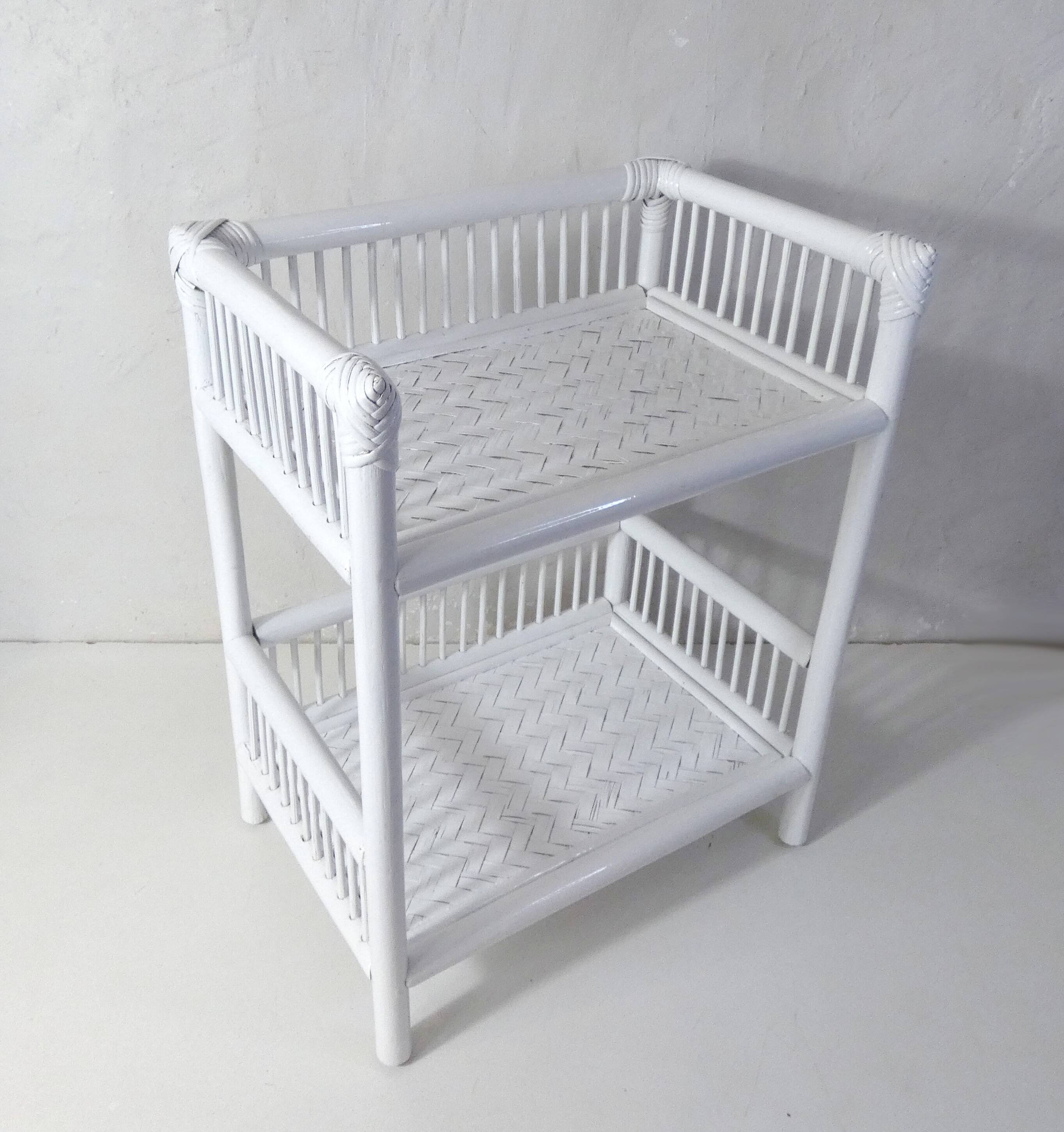 rattan bedside table