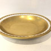 Plat oval doré en porcelaine 1950