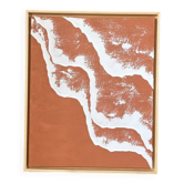 Relief waves terracotta table