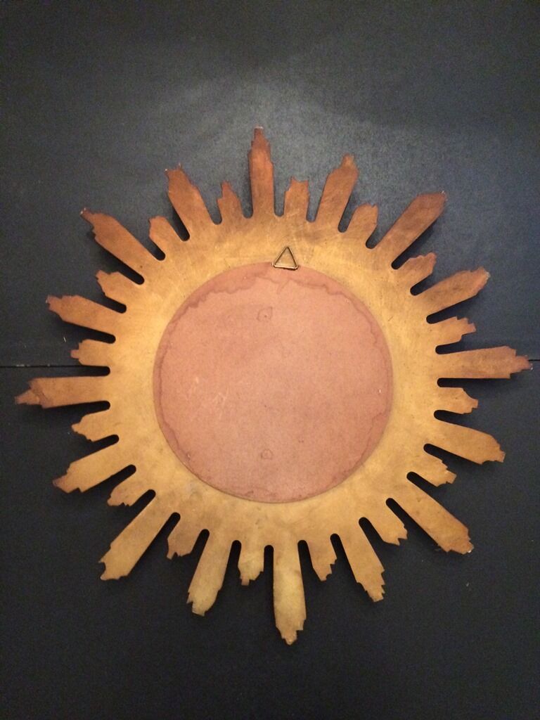 Mirror Sun gilded wood 59 cm, Deknudt