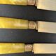 Tableware, case of 12 vermeil fruit knives and galalithe from the early 20th century.