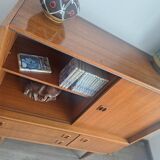 Sideboard, bookcase in teak veneer