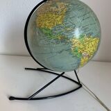 Globe vintage 1960 terrestre verre Girard et Barrère mappemonde - 27 cm