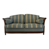 canapé vintage style Louis XVI – vert sauge – esprit cottage anglais