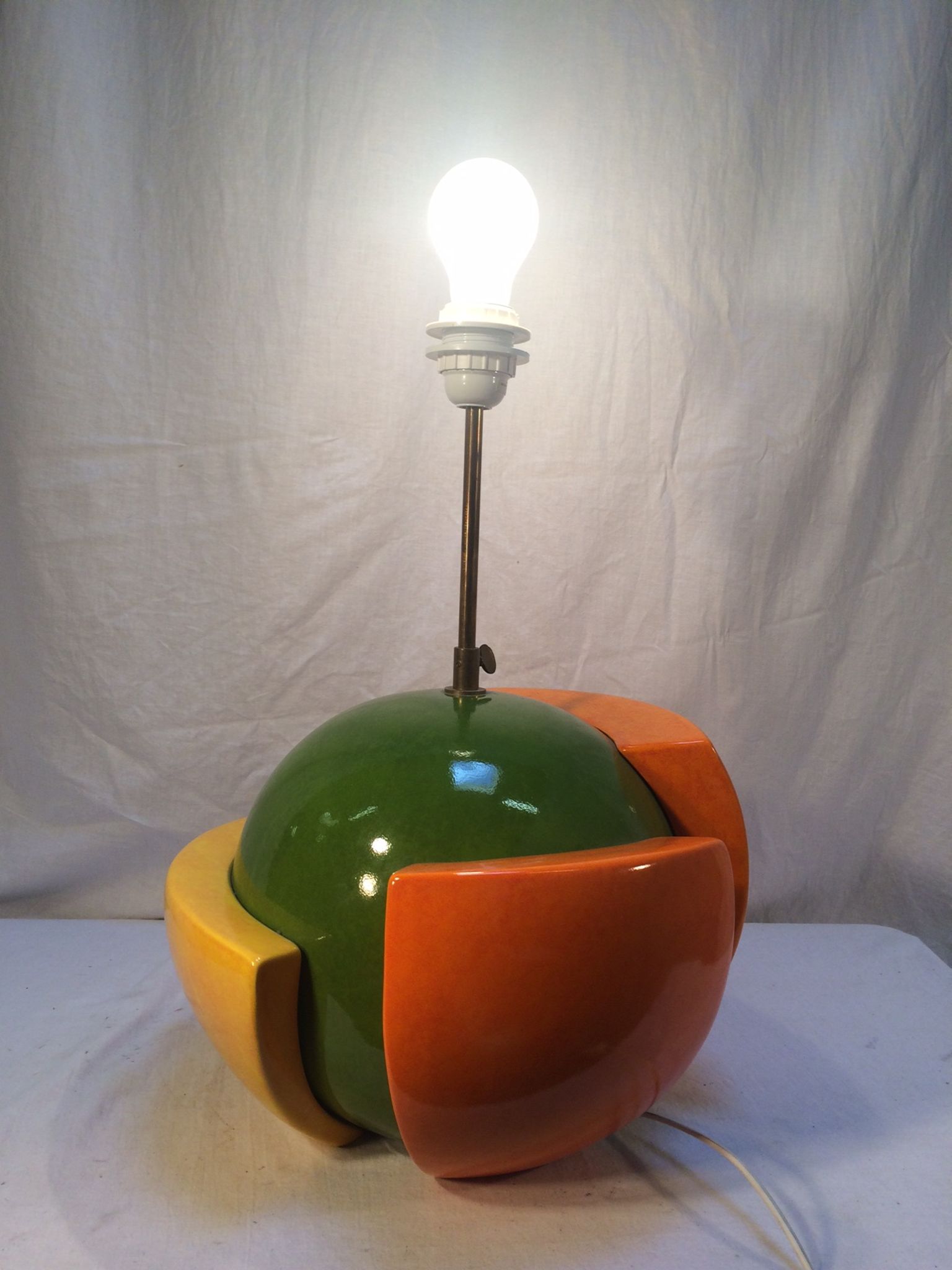 Vintage lamp "Laurence" ball format by François Chatain for Roche Bobois - 80s