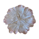 Glass presentation dish with floral pattern