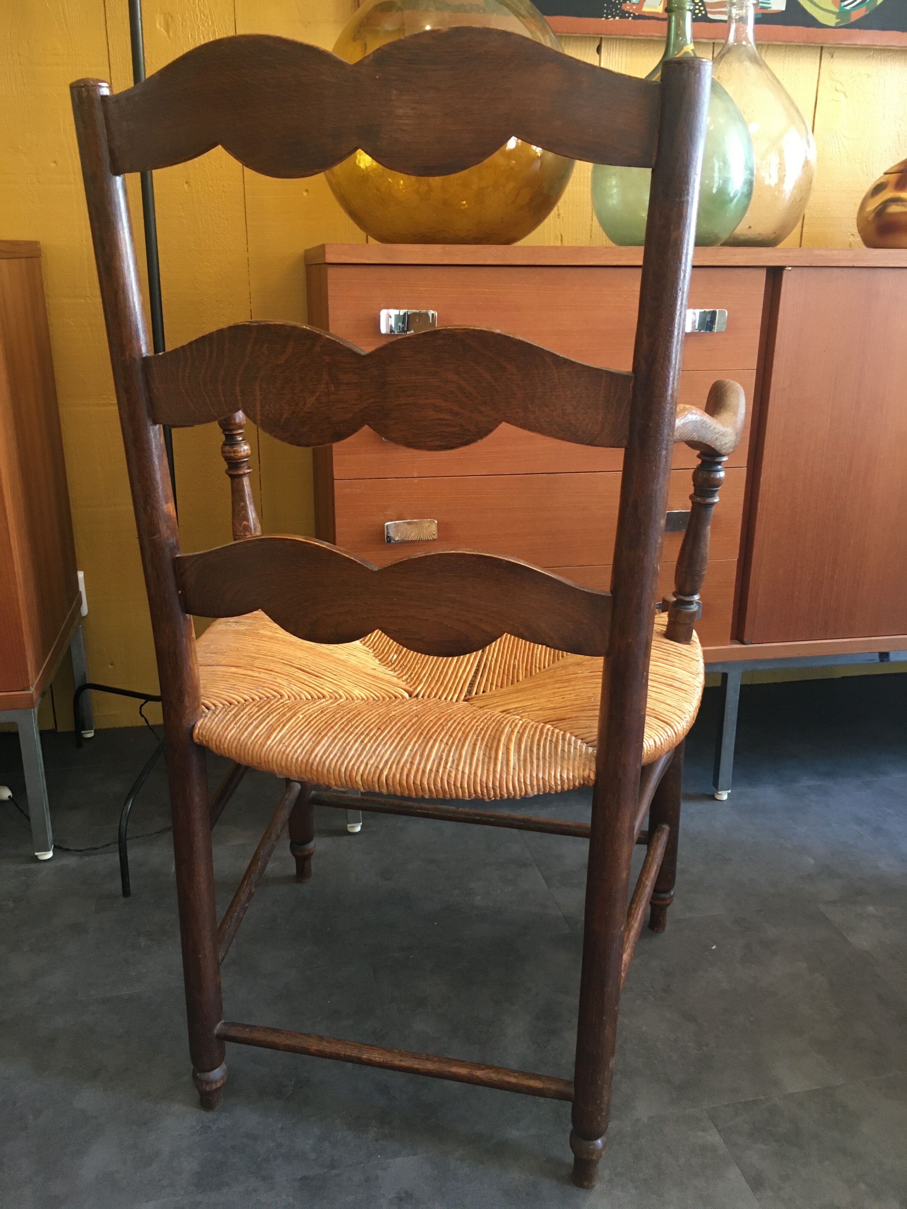 Mulched chair called "good woman", Oak, Restoration period