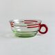 Set of six mouth-blown uranium glass cups, France, Mid-Century