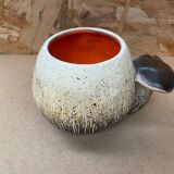Ancien pot bruno dose poterie du breuil forme champignon