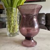 Pink glass photophore by Biot