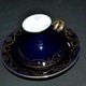 Romantic cup in cobalt blue and gold Vienna porcelain