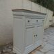 Small Louis Philippe style sideboard of beautiful craftsmanship, enhanced in storm gray.