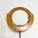 Vintage design wall light in pine and plexiglass, 1970s