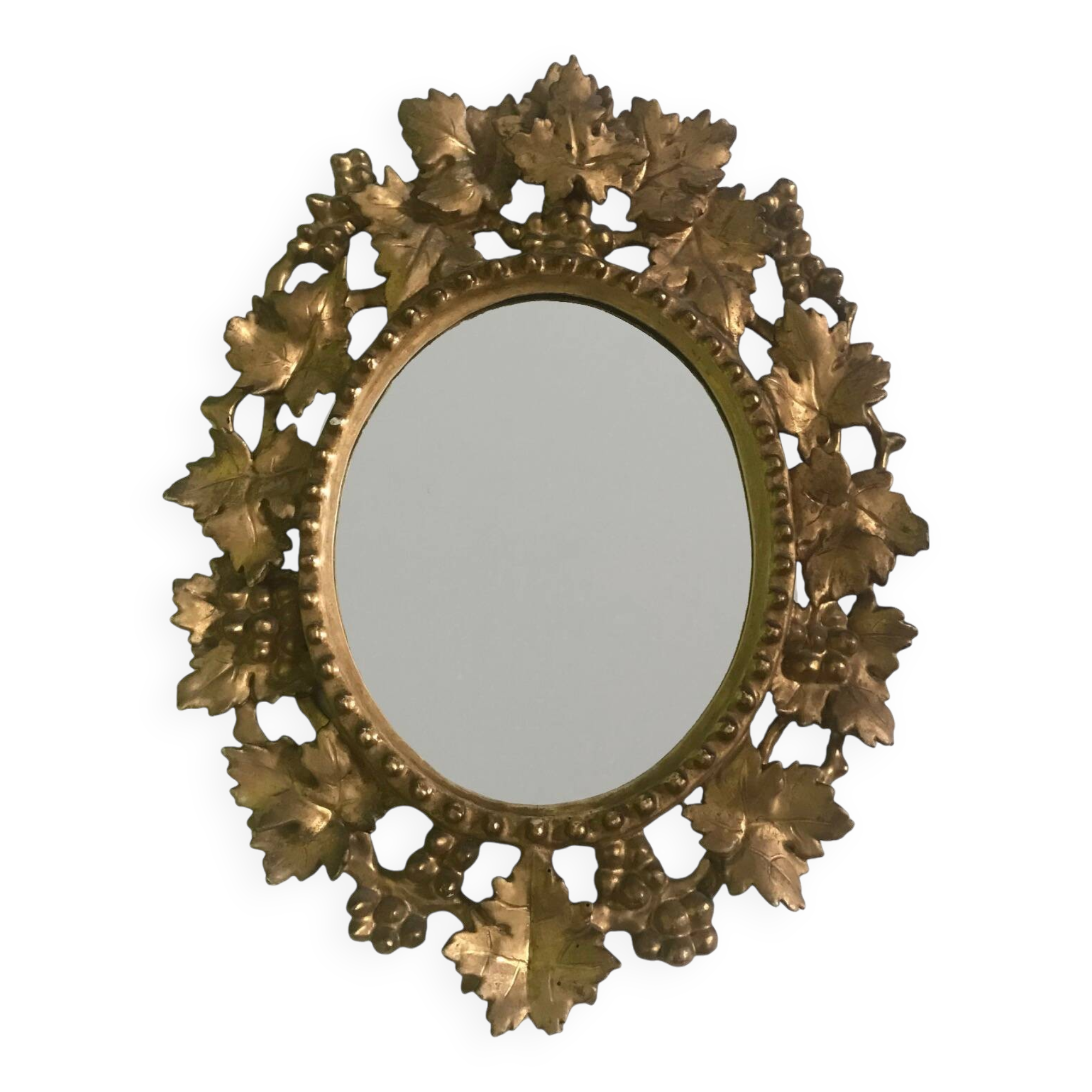 Baroque Venetian Mirror • Carved Wood • Gold Leaf • Italy • 18th Century