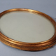 Oval frame curved glass gilded wood gold leaf 34x28 foliage 29.5x23.5 cm SB