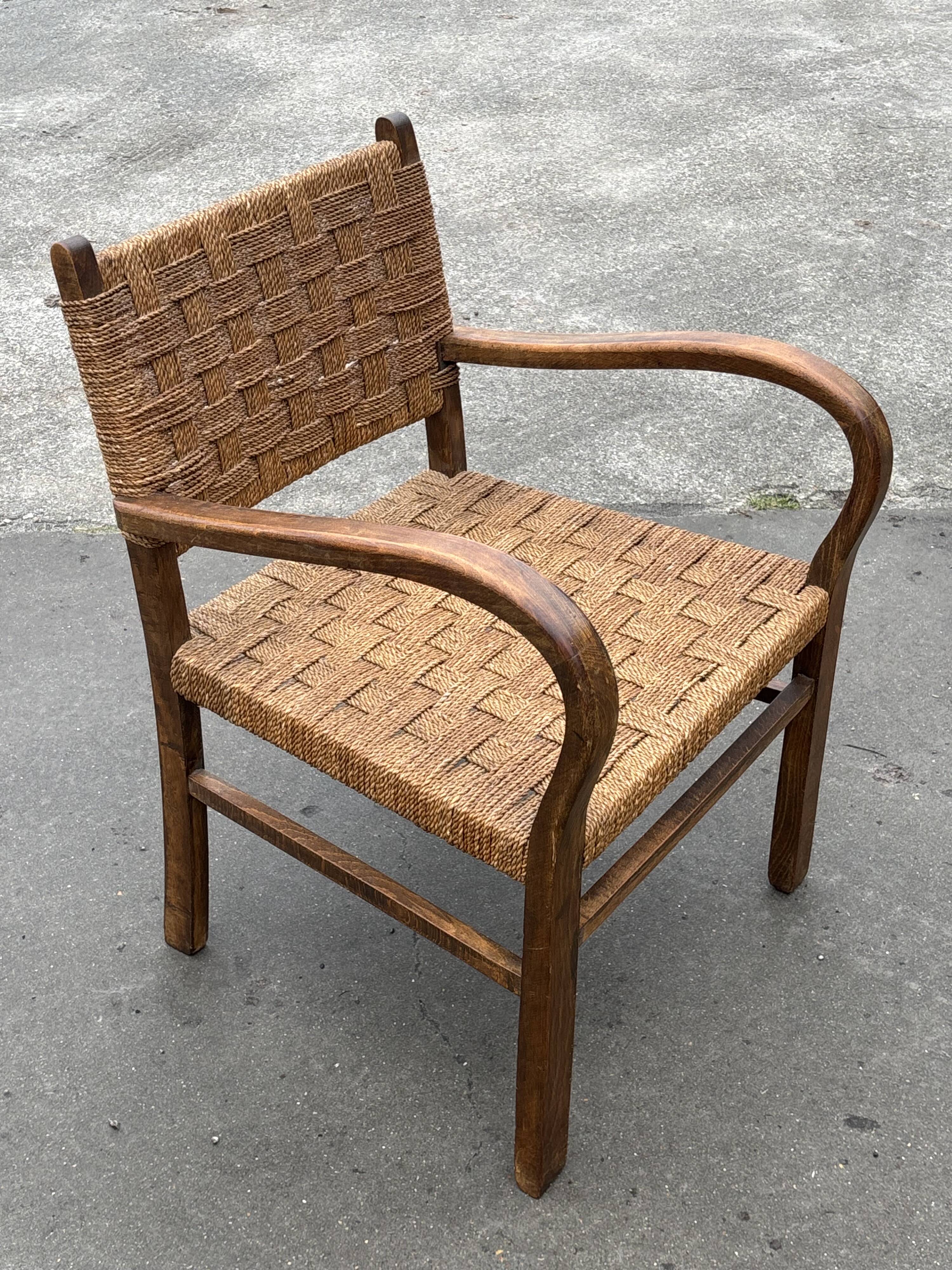 Bauhaus rope chair easy chair Erich Dieckmann style